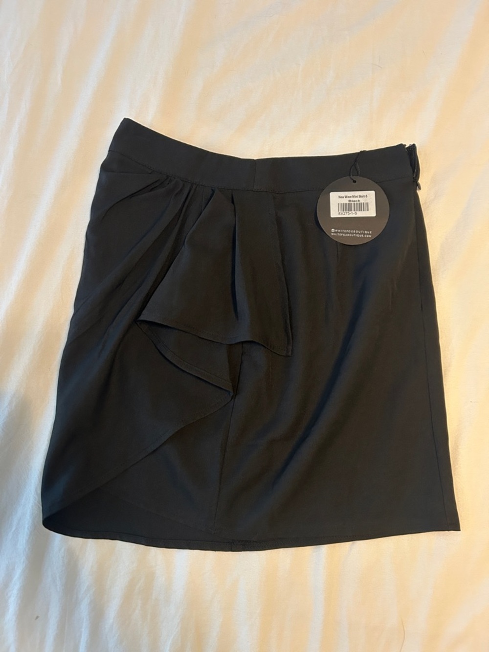 White Fox Boutique New Waves Black Mini Skirt